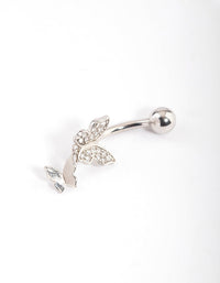 Titanium Double Butterfly Belly Ring - link has visual effect only