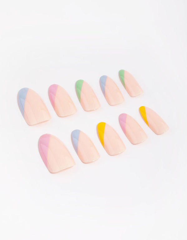 Multi Splice Coloured Tips Press On Nails