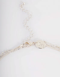 Silver Mixed Disc Pendant Y Necklace - link has visual effect only