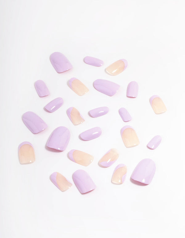 Lilac French Tip Press On Nails