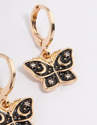 Gold Celestial Butterfly Huggie Earrings - link has visual effect only