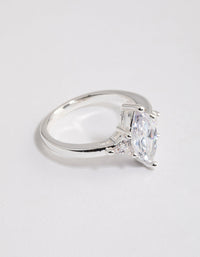 Silver Plated Precious Marquise Ring - link has visual effect only