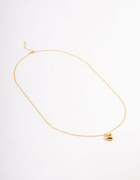 Gold Plated Sterling Silver Puffed Heart Necklace - link has visual effect only