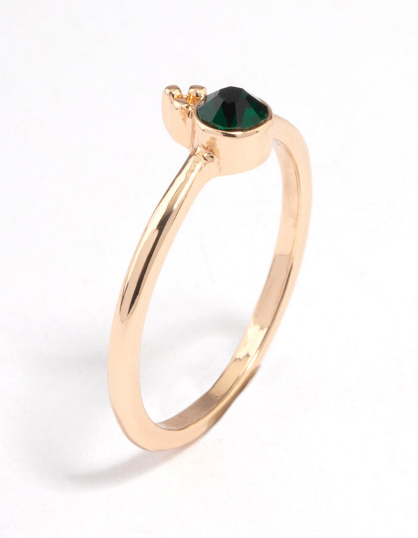 Green Round Beaded Ring - Lovisa