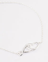 Sterling Silver Heart & Infinity Bracelet - link has visual effect only