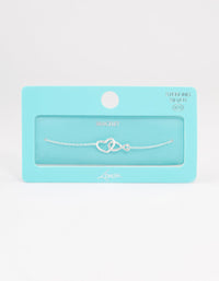 Sterling Silver Heart & Infinity Bracelet - link has visual effect only