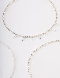 Silver Cupchain Baguette Anklet Pack - link has visual effect only