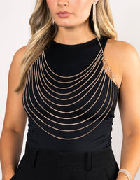 Gold Diamante Drape Chain - link has visual effect only