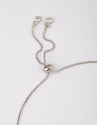 Rhodium Cupchain Y-Neck Jewellery Set - link has visual effect only