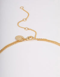 Gold Plated Layer Bar & Cross Necklace - link has visual effect only