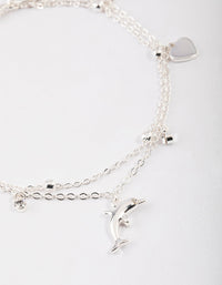 Silver Animal & Diamante Charm Anklet Pack - link has visual effect only