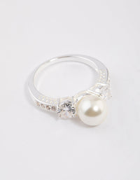Silver Plated Enchanting Pearl Ring - link has visual effect only