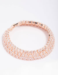 Rose Gold Multi Stone Tennis Bracelet - link has visual effect only