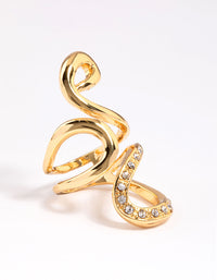 Gold Plated Swirly Wrapped Ring - link has visual effect only