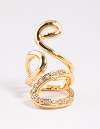 Gold Plated Swirly Wrapped Ring - link has visual effect only