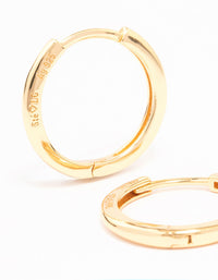 Gold Plated Sterling Silver Huggie Earrings 16mm - link has visual effect only