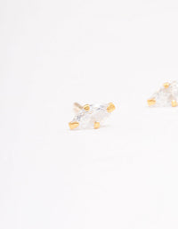 Gold Plated Sterling Silver Baby Marquise Stud Earrings - link has visual effect only