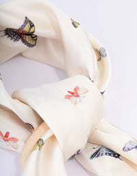 Fabric Yellow Butterfly Printed Scarf - link has visual effect only