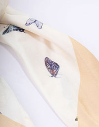Fabric Yellow Butterfly Printed Scarf - link has visual effect only