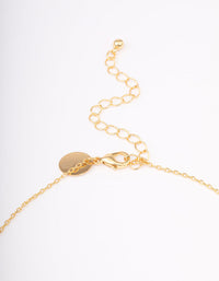 Gold Plated Triangular Pear Drop Necklace - link has visual effect only