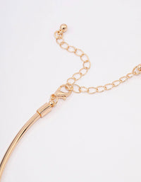 Gold Simple Knotted Choker Necklace - link has visual effect only