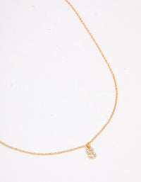 Letter S Gold Plated Initial Pendant Necklace - link has visual effect only