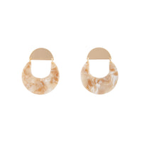 Gold Neutral Crescent Acrylic Earrings - link has visual effect only