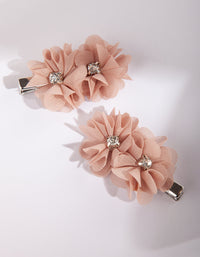 Blush Flower Diamante Clip Pack - link has visual effect only