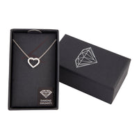 Pave Open Heart Pendant Necklace - link has visual effect only