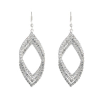 Layered Crystal Navette Twist Drop Earrings - link has visual effect only