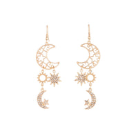 Gold Filigree Moon Earrings - link has visual effect only