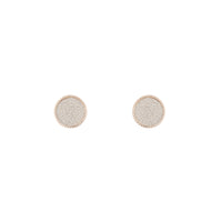 Rose Gold Glitter Circle Earrings - link has visual effect only