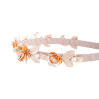 Floral Pearl Headband in Pink & Rose Gold - link has visual effect only