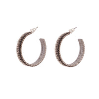 Black Ombre Cup Chain Hoop Earrings - link has visual effect only