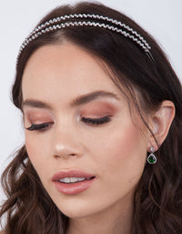 Crystal Gunmetal Double Banded Headband - link has visual effect only