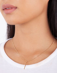 Gold Fine Pin Necklace - link has visual effect only