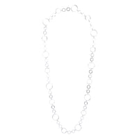 Silver Diamond Cut Multi Circle Lariat Necklace - link has visual effect only