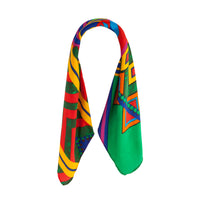 Multi-Coloured Square Geometric Bandana Hair Scarf - link has visual effect only