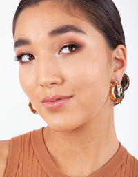 Gold Chunky Molten Hoop Earrings - link has visual effect only