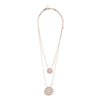 Rose Gold Double Row Circle Diamante  Necklace - link has visual effect only