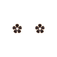 Black Daisy Stud Earrings - link has visual effect only