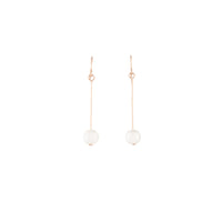 Rose Gold Fine Stick & Pearl Drop Earrings - link has visual effect only