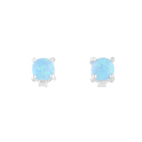 Sterling Silver Opalised Stud - link has visual effect only