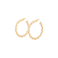 Gold Texture Twist Hoop Earrings - link has visual effect only