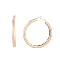 Polished Gold Tube Hoop Earrings - link has visual effect only