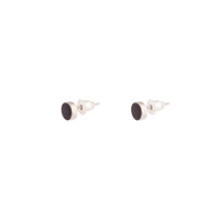 Flat Black Disc Stud Earrings - link has visual effect only