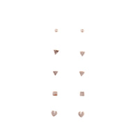 Rose Gold Micro Stud 5-Pack Earring - link has visual effect only