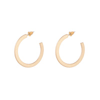 Gold Molten Flat Hoop Earrings - link has visual effect only