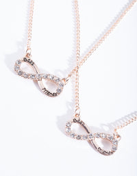 Rose Gold Best Friend Infinity Jewellery Set - link has visual effect only