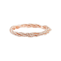 Rose Gold Cup Chain Twist Bracelet - link has visual effect only